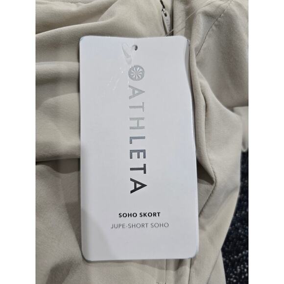 NWT Athleta Soho Skort Jupe Short mini Bone Beige Plus Size 24 active - Picture 7 of 10